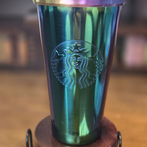 Starbucks Other - Starbucks Stainless Steel Rainbow Oil Slick, 16 oz Tumbler Limited edition 2016